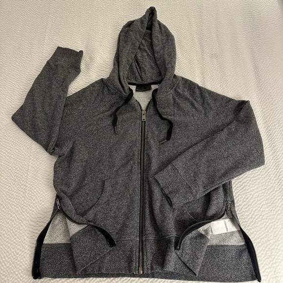 Donna Karan Charcoal Zip-Up Hoodie - Picture 14 of 16